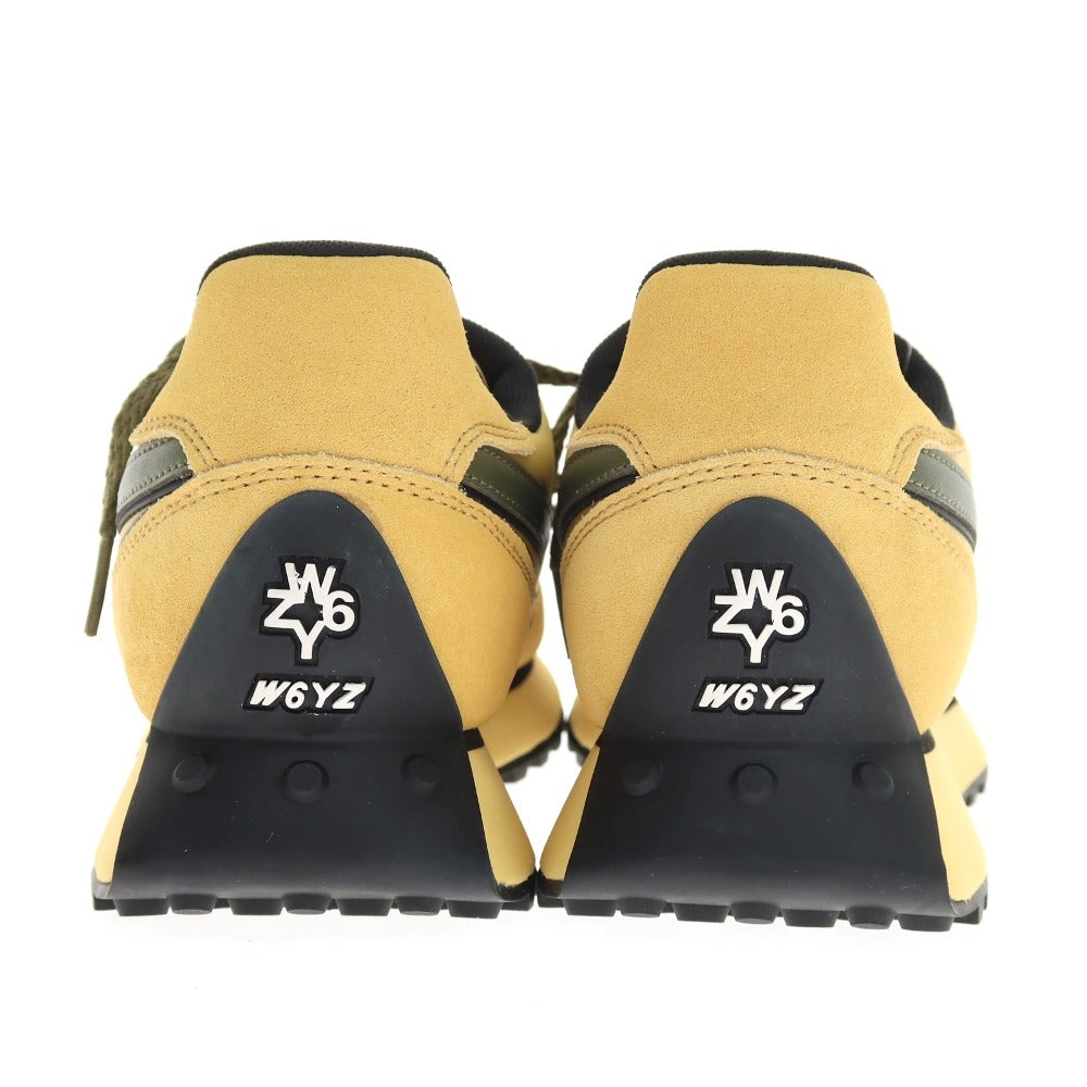 【新品】ウィズ（W6YZ） W6YZ JM241-1G29 ナイロン スエード スニーカー イエローxオリーブ【サイズ41】【メンズ】 新品】ウィズ（W6YZ） W6YZ JM241-1G29 ナイロン スエード スニーカー