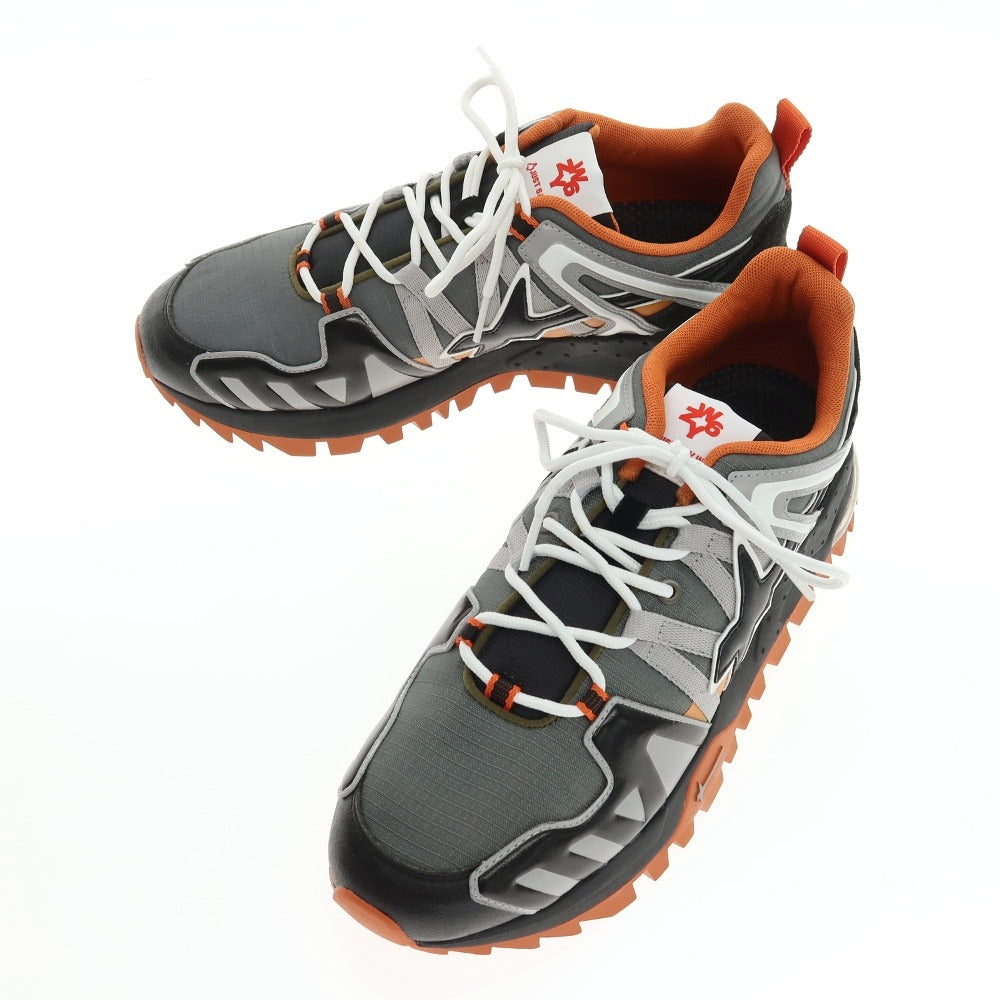 【新品】ウィズ（W6YZ） W6YZ KM231-1F18 ナイロン 合成皮革 スニーカー グレーxオレンジ【サイズ44】【 状態ランクN 】【 メンズ 】