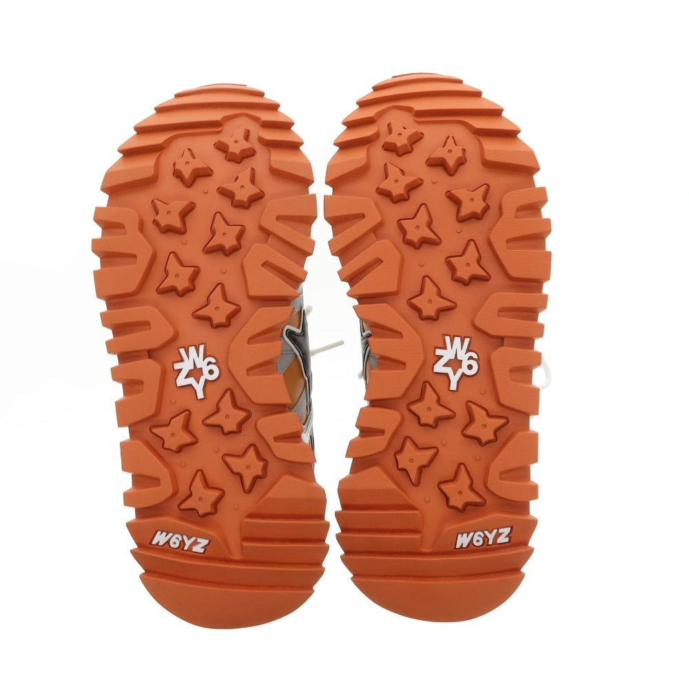 【新品】ウィズ（W6YZ） W6YZ KM231-1F18 ナイロン 合成皮革 スニーカー グレーxオレンジ【サイズ44】【 状態ランクN 】【 メンズ 】