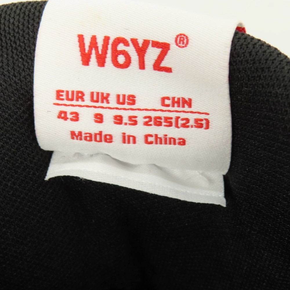 【新品】ウィズ（W6YZ） W6YZ QM240-1A18 合成皮革 スニーカー ブラックxマルチカラー【サイズ43】【 状態ランクN 】【 メンズ 】