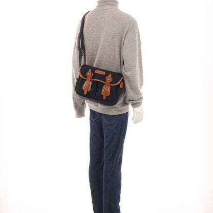 【中古】ビリンガム Billingham キャンバス レザー ショルダーバッグ カメラバッグ ブラックxブラウン【 状態ランクB 】【 メンズ 】
