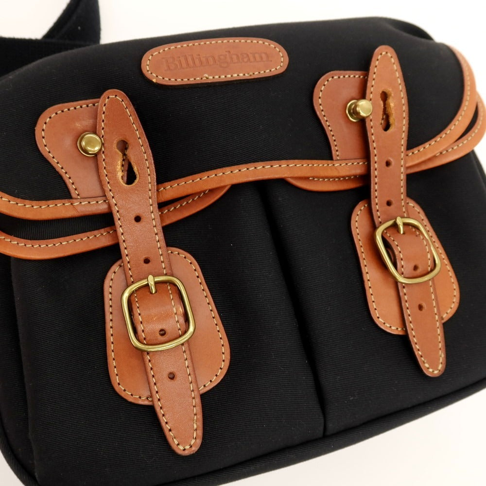 【中古】ビリンガム Billingham キャンバス レザー ショルダーバッグ カメラバッグ ブラックxブラウン【 状態ランクB 】【 メンズ 】