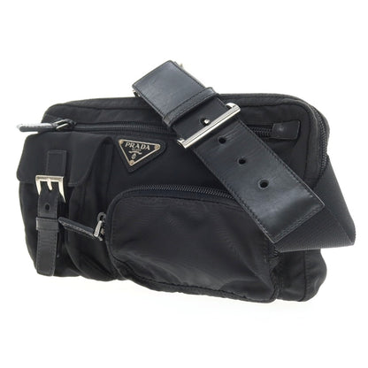 【中古】プラダ PRADA ナイロン系 ボディバッグ ブラック【 状態ランクC 】【 レディース 】