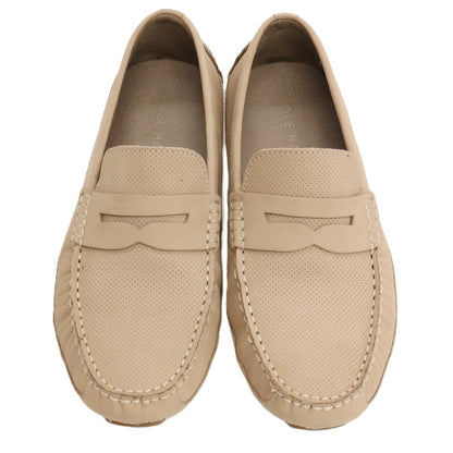 【中古】コールハーン COLE HAAN C41980 牛革 ドライビングシューズ ベージュ【サイズ7 1/2】【 状態ランクB 】【 メンズ 】