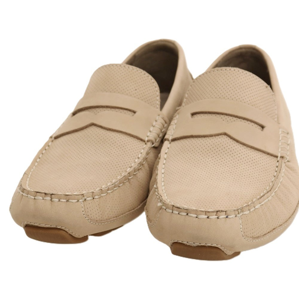【中古】コールハーン COLE HAAN C41980 牛革 ドライビングシューズ ベージュ【サイズ7 1/2】【 状態ランクB 】【 メンズ 】