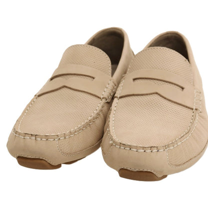 【中古】コールハーン COLE HAAN C41980 牛革 ドライビングシューズ ベージュ【サイズ7 1/2】【 状態ランクB 】【 メンズ 】