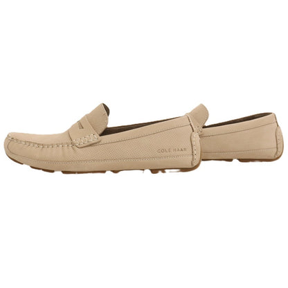 【中古】コールハーン COLE HAAN C41980 牛革 ドライビングシューズ ベージュ【サイズ7 1/2】【 状態ランクB 】【 メンズ 】