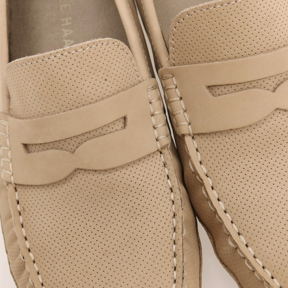 【中古】コールハーン COLE HAAN C41980 牛革 ドライビングシューズ ベージュ【サイズ7 1/2】【 状態ランクB 】【 メンズ 】