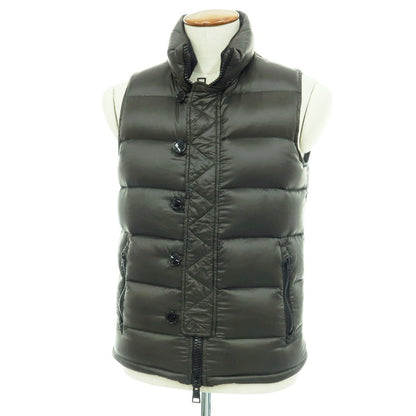 【中古】ヘルノ Herno ナイロン スタンドカラー ダウンベスト ダークグリーン【サイズ46】【 状態ランクC 】【 メンズ 】