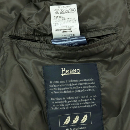 【中古】ヘルノ Herno ナイロン スタンドカラー ダウンベスト ダークグリーン【サイズ46】【 状態ランクC 】【 メンズ 】