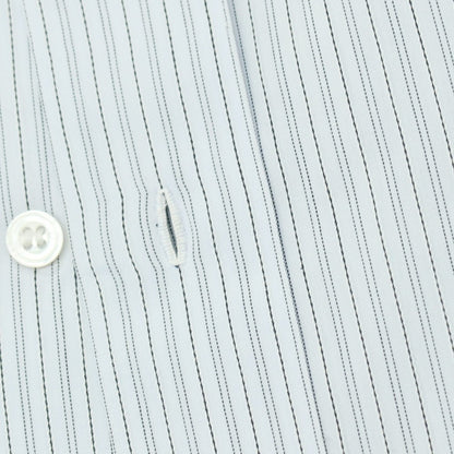【中古】マロル marol コットン ストライプ ドレスシャツ ライトブルーxブラック【サイズ41】【 状態ランクC 】【 メンズ 】
