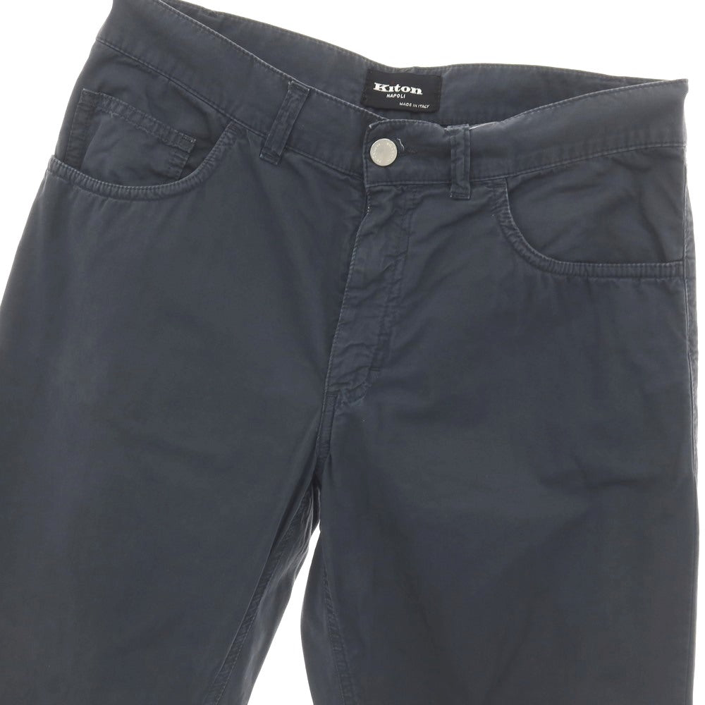 【中古】キートン Kiton コットン 5ポケットパンツ ネイビー【サイズ48】【 状態ランクC 】【 メンズ 】