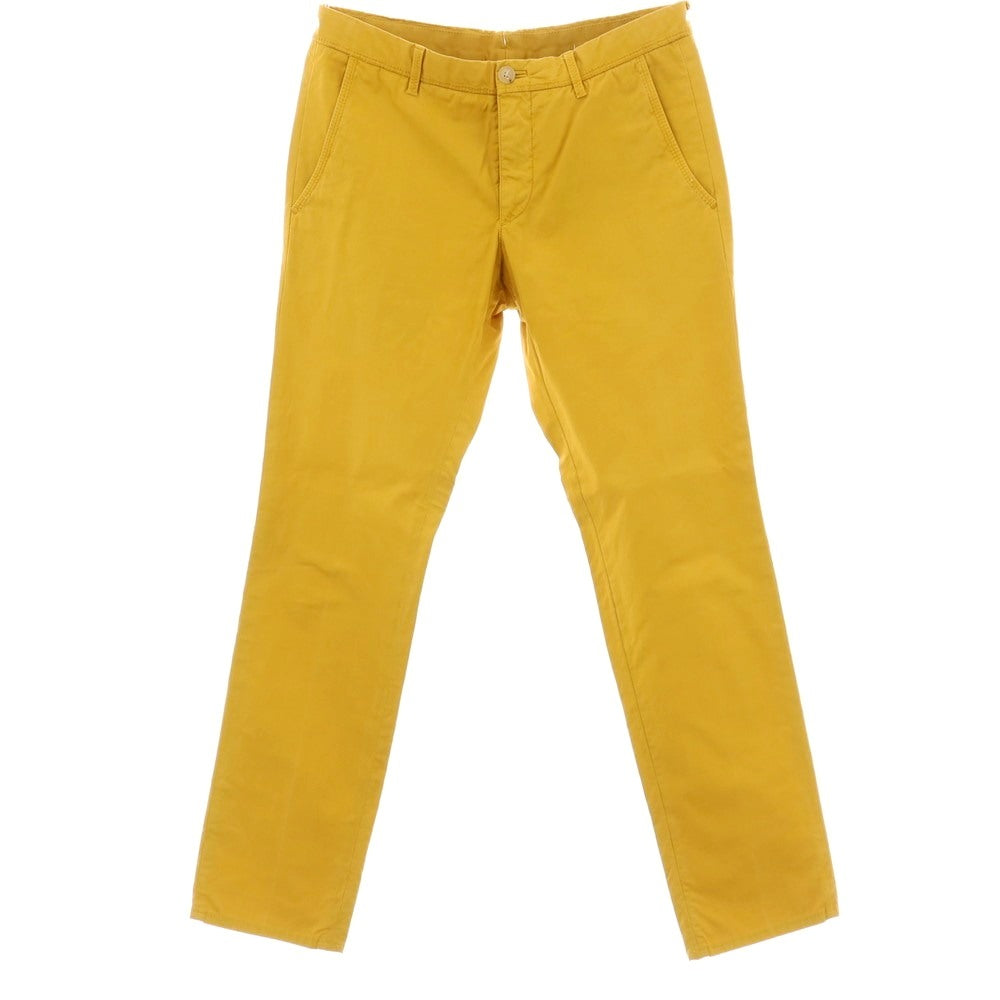 【中古】ジーゼニア Z Zegna GARMENT TREATED コットン カジュアルスラックスパンツ マスタードイエロー【サイズ46 R】【 状態ランクC 】【 メンズ 】