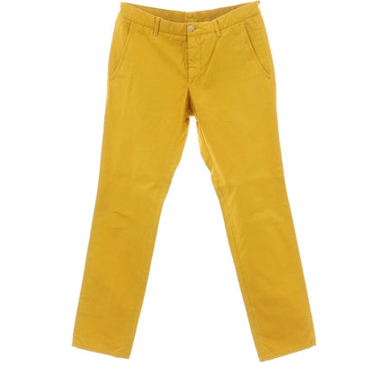 【中古】ジーゼニア Z Zegna GARMENT TREATED コットン カジュアルスラックスパンツ マスタードイエロー【サイズ46 R】【 状態ランクC 】【 メンズ 】