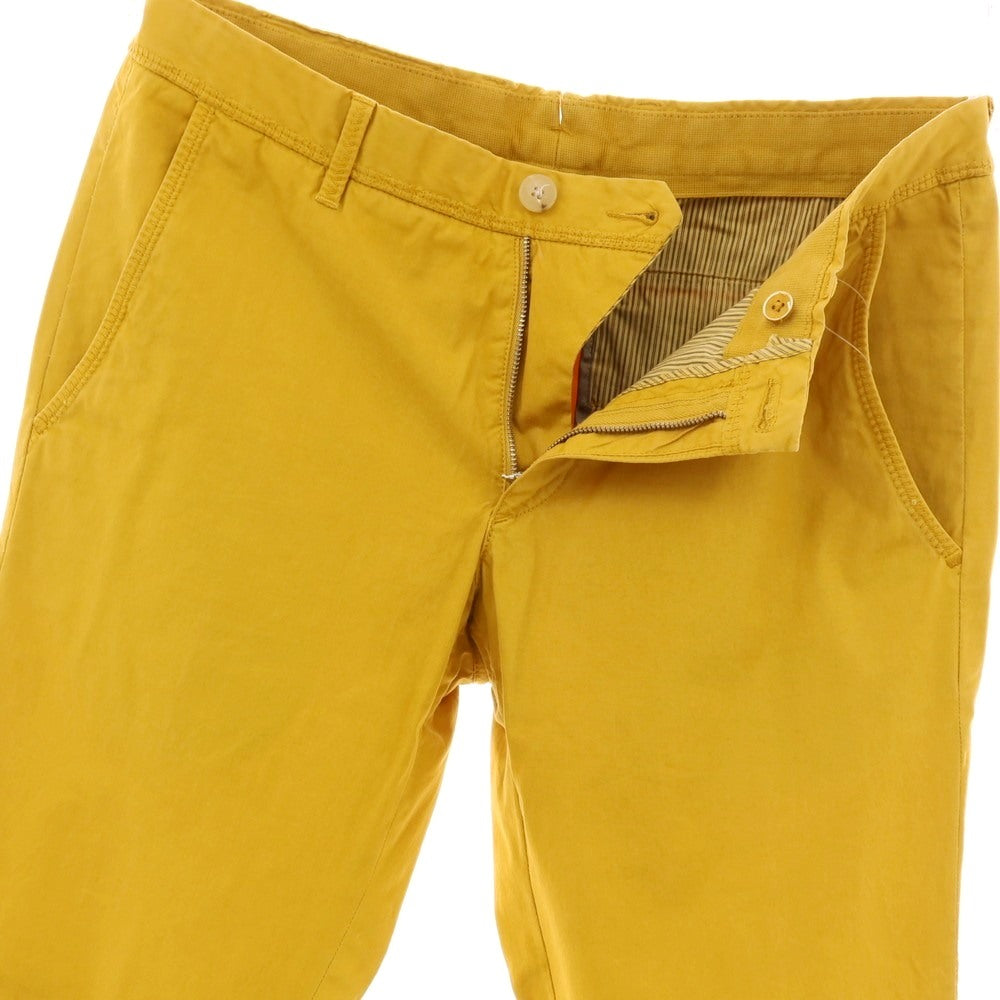 【中古】ジーゼニア Z Zegna GARMENT TREATED コットン カジュアルスラックスパンツ マスタードイエロー【サイズ46 R】【 状態ランクC 】【 メンズ 】