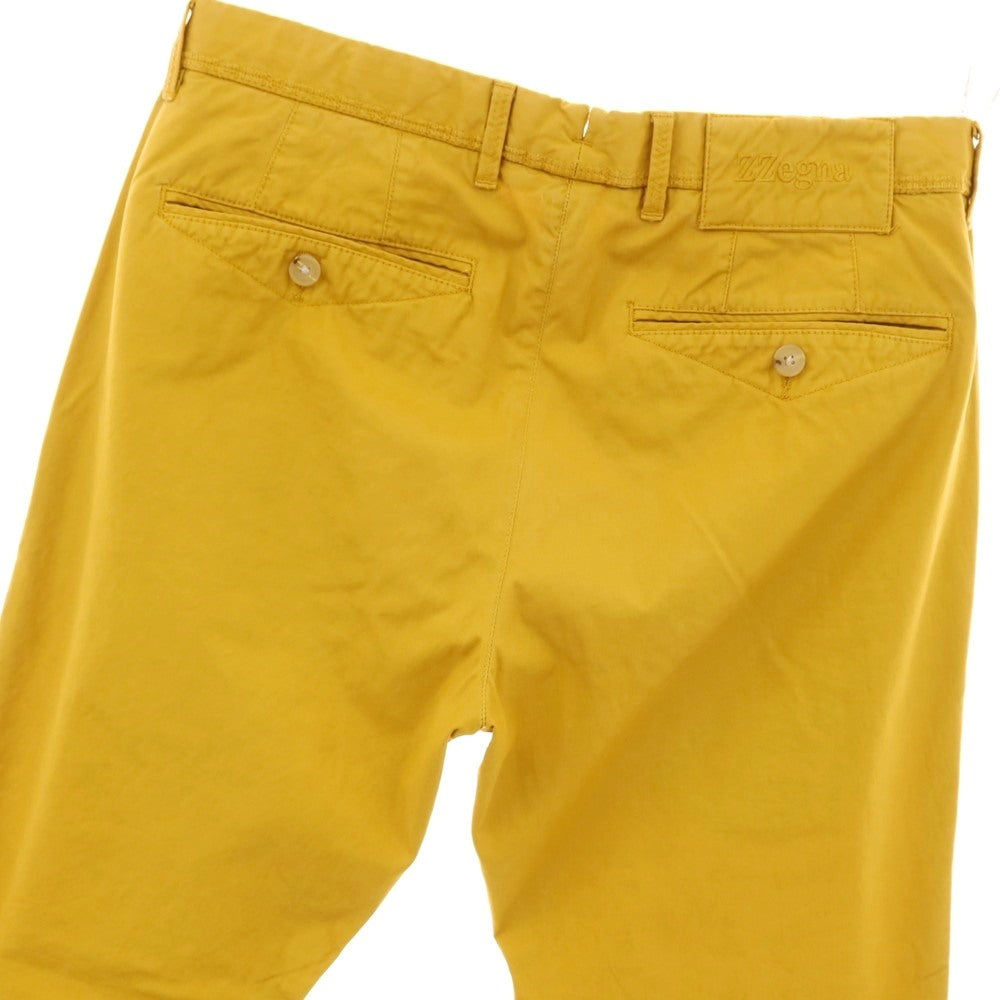 【中古】ジーゼニア Z Zegna GARMENT TREATED コットン カジュアルスラックスパンツ マスタードイエロー【サイズ46 R】【 状態ランクC 】【 メンズ 】