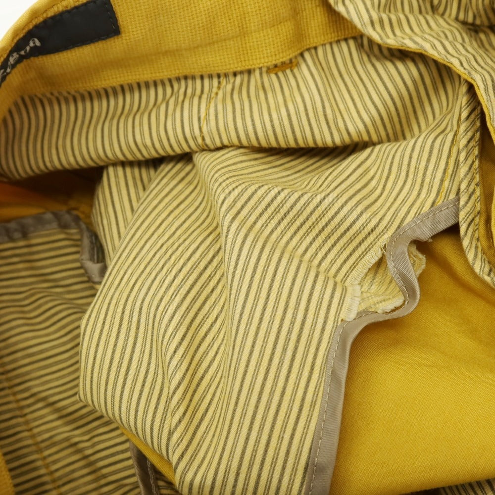 【中古】ジーゼニア Z Zegna GARMENT TREATED コットン カジュアルスラックスパンツ マスタードイエロー【サイズ46 R】【 状態ランクC 】【 メンズ 】