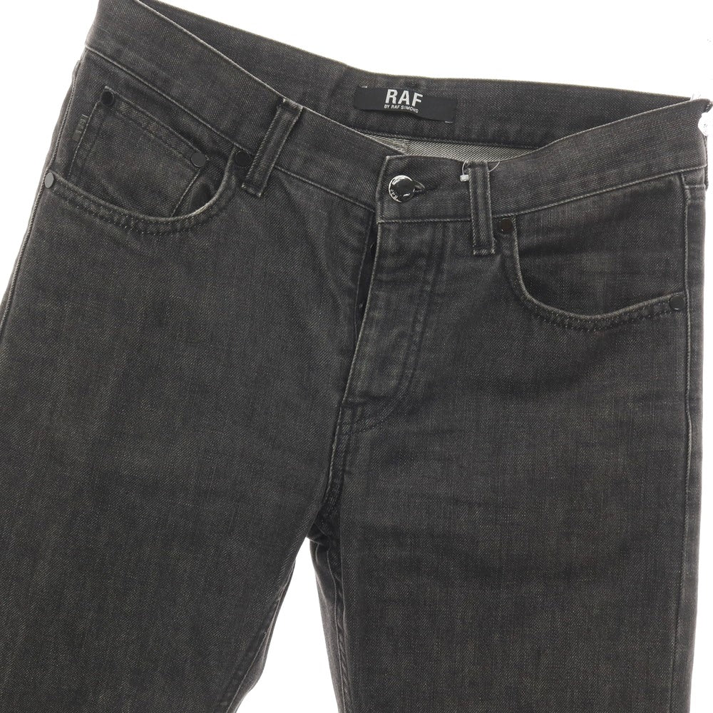 【中古】ラフバイラフシモンズ RAF BY RAF SIMONS コットン デニムパンツ ジーンズ ブラック【サイズ31】【 状態ランクC 】【 メンズ 】