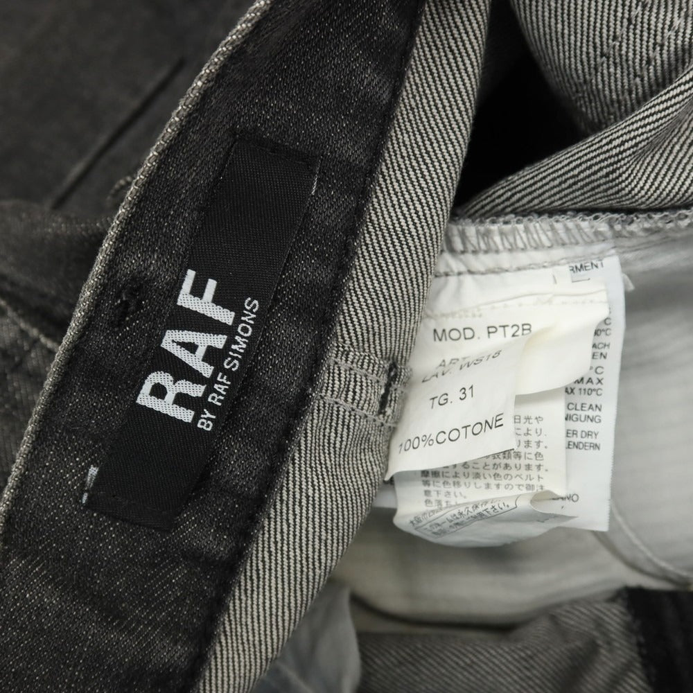 【中古】ラフバイラフシモンズ RAF BY RAF SIMONS コットン デニムパンツ ジーンズ ブラック【サイズ31】【 状態ランクC 】【 メンズ 】