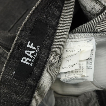 【中古】ラフバイラフシモンズ RAF BY RAF SIMONS コットン デニムパンツ ジーンズ ブラック【サイズ31】【 状態ランクC 】【 メンズ 】