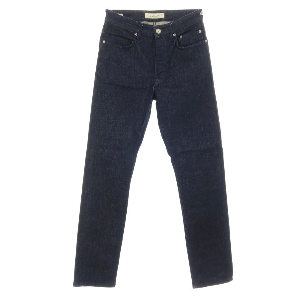 【中古】シビリア SIVIGLIA ストレッチ コットン デニムパンツ ジーンズ ネイビー【サイズ29】【 状態ランクB 】【 メンズ 】