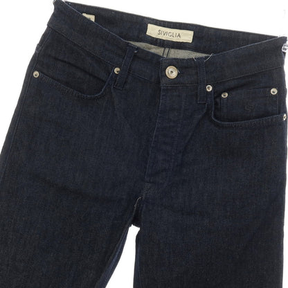 【中古】シビリア SIVIGLIA ストレッチ コットン デニムパンツ ジーンズ ネイビー【サイズ29】【 状態ランクB 】【 メンズ 】