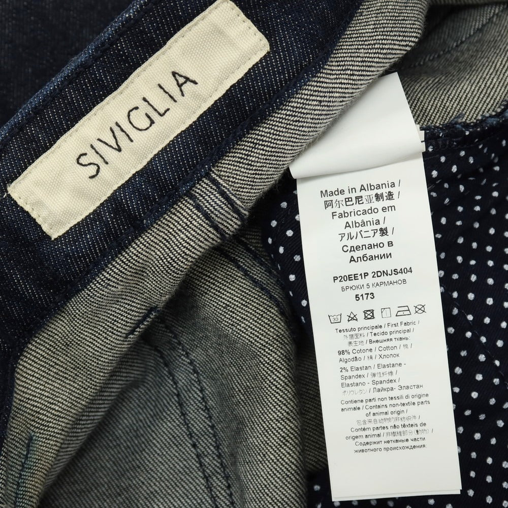 【中古】シビリア SIVIGLIA ストレッチ コットン デニムパンツ ジーンズ ネイビー【サイズ29】【 状態ランクB 】【 メンズ 】