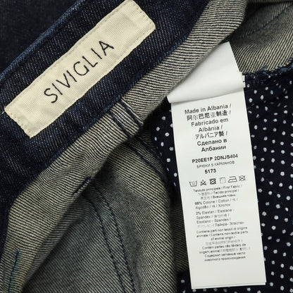【中古】シビリア SIVIGLIA ストレッチ コットン デニムパンツ ジーンズ ネイビー【サイズ29】【 状態ランクB 】【 メンズ 】