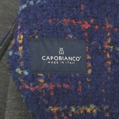 【中古】カポビアンコ Capobianco ウール混 ボンディング加工 チェスターフィールドコート ネイビー【サイズ50】【 状態ランクB 】【 メンズ 】