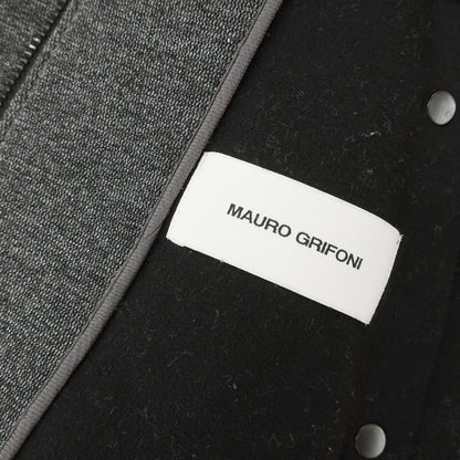 【中古】マウログリフォーニ Mauro Grifoni MA-1型 ポリエステルレーヨン系 ジップアップブルゾン グレー【サイズ50】【 状態ランクB 】【 メンズ 】