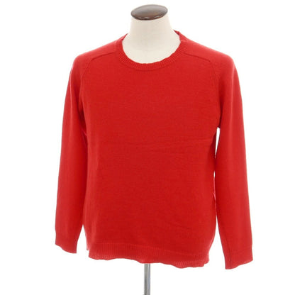 【中古】マウログリフォーニ Mauro Grifoni カシミヤ クルーネック プルオーバーニット レッド【サイズ50】【 状態ランクC 】【 メンズ 】