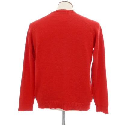 【中古】マウログリフォーニ Mauro Grifoni カシミヤ クルーネック プルオーバーニット レッド【サイズ50】【 状態ランクC 】【 メンズ 】