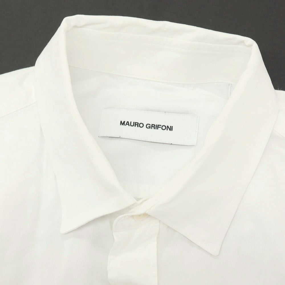 【中古】マウログリフォーニ Mauro Grifoni コットン ショートカラー カジュアルシャツ ホワイト【サイズ43】【 状態ランクC 】【 メンズ 】
