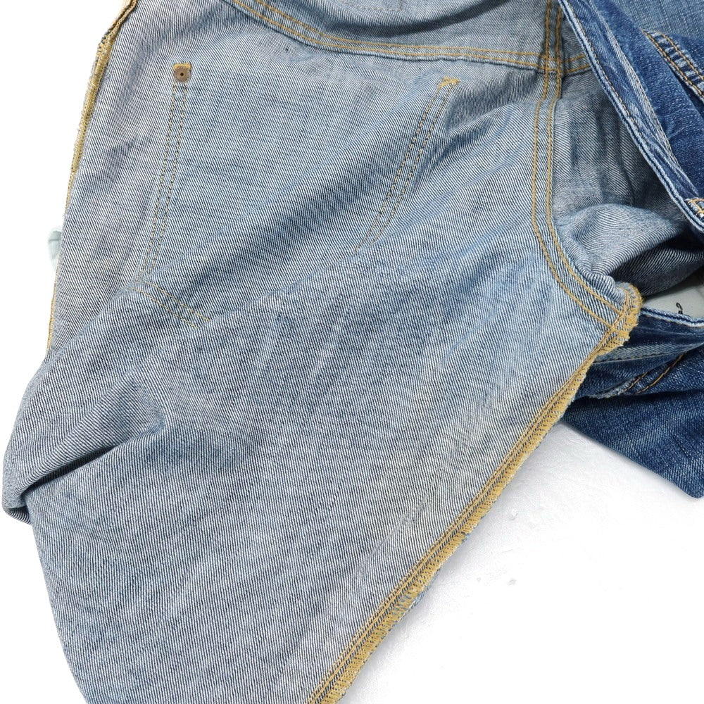 【中古】ディースクエアード DSQUARED2 ダメージ＆リペア加工 コットン デニムパンツ ジーンズ ブルー【サイズ50】【 状態ランクC 】【 メンズ 】
