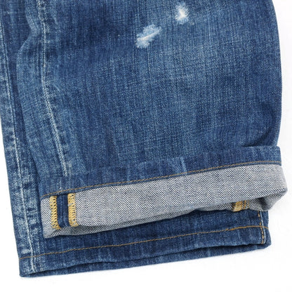 【中古】ディースクエアード DSQUARED2 ダメージ＆リペア加工 コットン デニムパンツ ジーンズ ブルー【サイズ50】【 状態ランクC 】【 メンズ 】