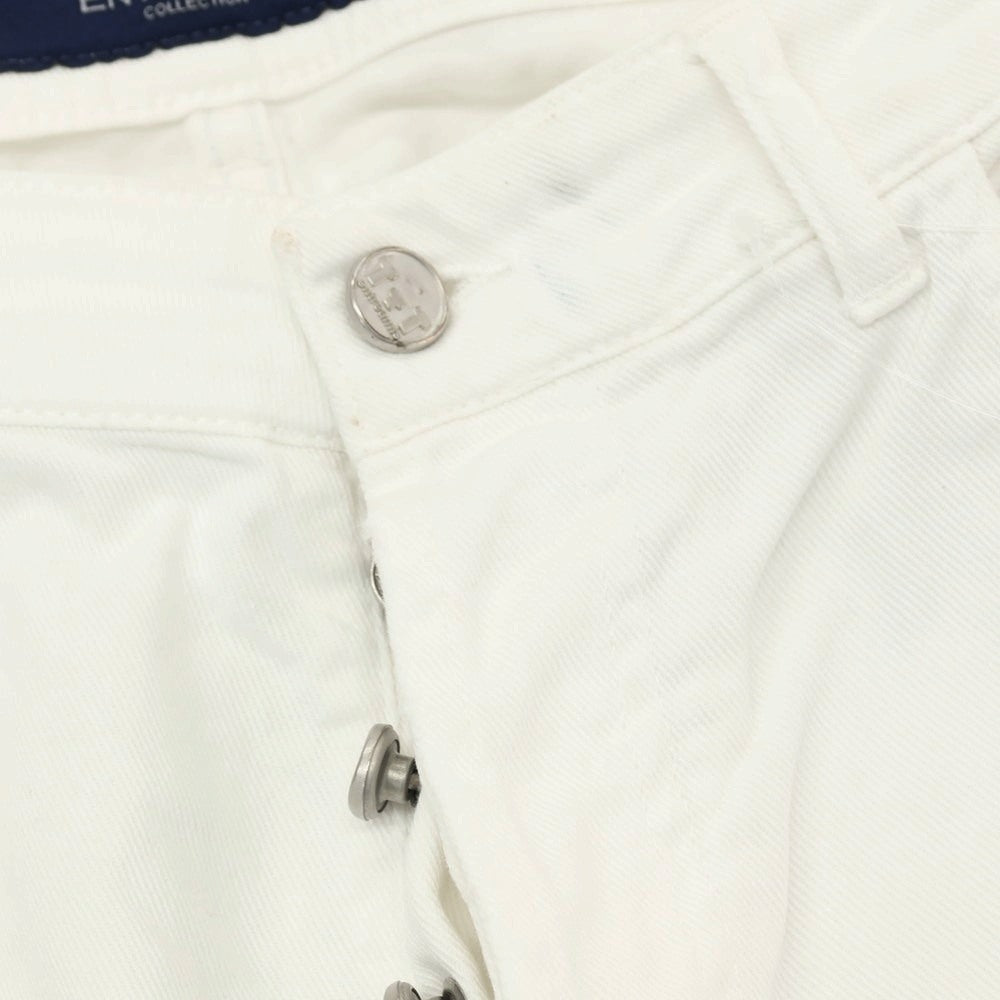 【中古】アントレアミ ENTRE AMIS ダメージ＆リペア加工 コットンポリウレタン デニムパンツ ホワイト【サイズ34】【 状態ランクB 】【 メンズ 】