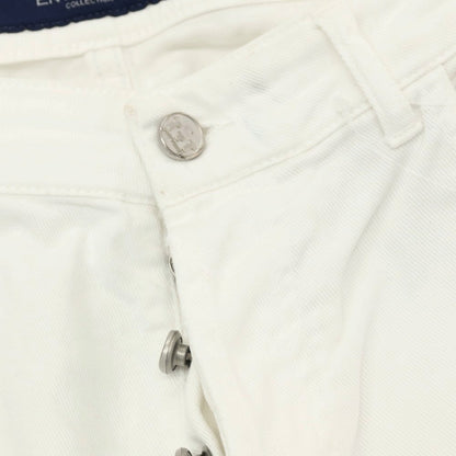 【中古】アントレアミ ENTRE AMIS ダメージ＆リペア加工 コットンポリウレタン デニムパンツ ホワイト【サイズ34】【 状態ランクB 】【 メンズ 】