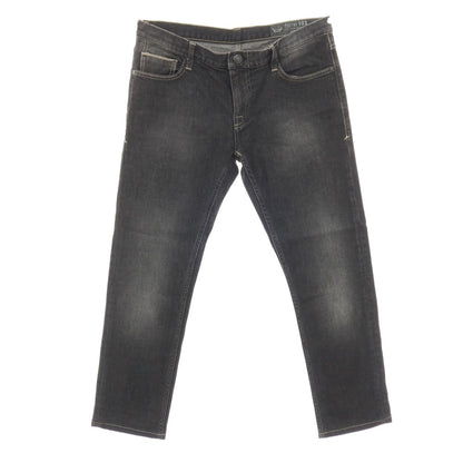【中古】ケアレーベル Care label ストレッチ コットン デニムパンツ ジーンズ ウォッシュブラック系【サイズ34】【 状態ランクC 】【 メンズ 】