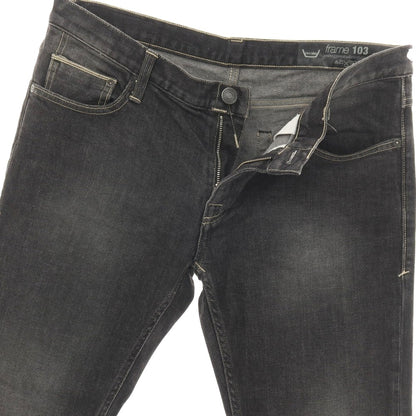 【中古】ケアレーベル Care label ストレッチ コットン デニムパンツ ジーンズ ウォッシュブラック系【サイズ34】【 状態ランクC 】【 メンズ 】