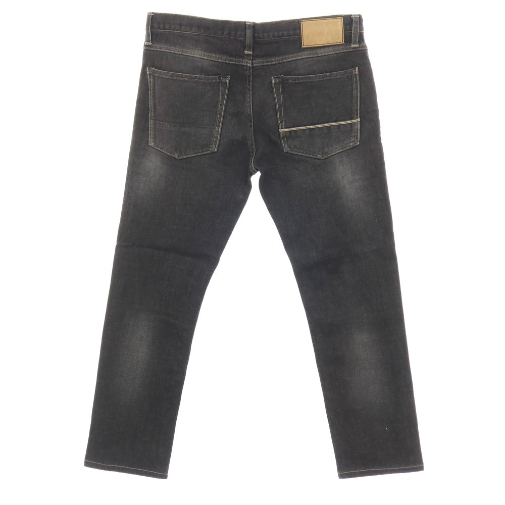 【中古】ケアレーベル Care label ストレッチ コットン デニムパンツ ジーンズ ウォッシュブラック系【サイズ34】【 状態ランクC 】【 メンズ 】