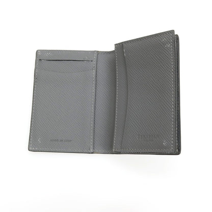 【中古】セラピアン Serapian レザー 名刺入れ グレー【 状態ランクC 】【 メンズ 】