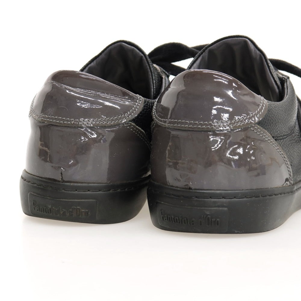 【中古】パントフォラドーロ Pantofola dOro レザー スニーカー ブラック【サイズ42】【 状態ランクC 】【 メンズ 】