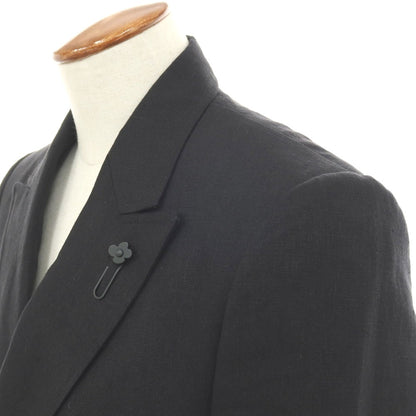 【中古】ラルディーニ LARDINI リネン ダブル6B テーラードジャケット ブラック【サイズ48 7REG】【 状態ランクA 】【 メンズ 】