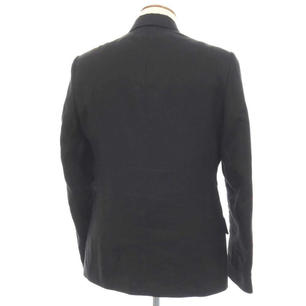 【中古】ラルディーニ LARDINI リネン ダブル6B テーラードジャケット ブラック【サイズ48 7REG】【 状態ランクA 】【 メンズ 】