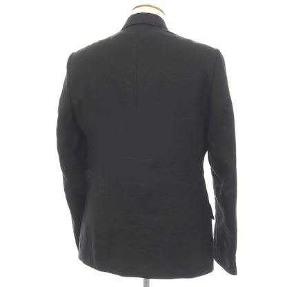 【中古】ラルディーニ LARDINI リネン ダブル6B テーラードジャケット ブラック【サイズ48 7REG】【 状態ランクA 】【 メンズ 】