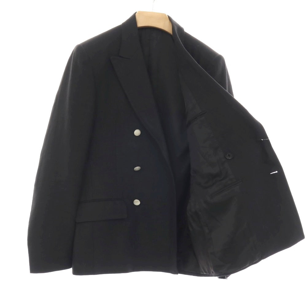 【中古】ラルディーニ LARDINI リネン ダブル6B テーラードジャケット ブラック【サイズ48 7REG】【 状態ランクA 】【 メンズ 】