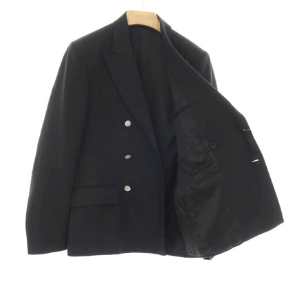 【中古】ラルディーニ LARDINI リネン ダブル6B テーラードジャケット ブラック【サイズ48 7REG】【 状態ランクA 】【 メンズ 】