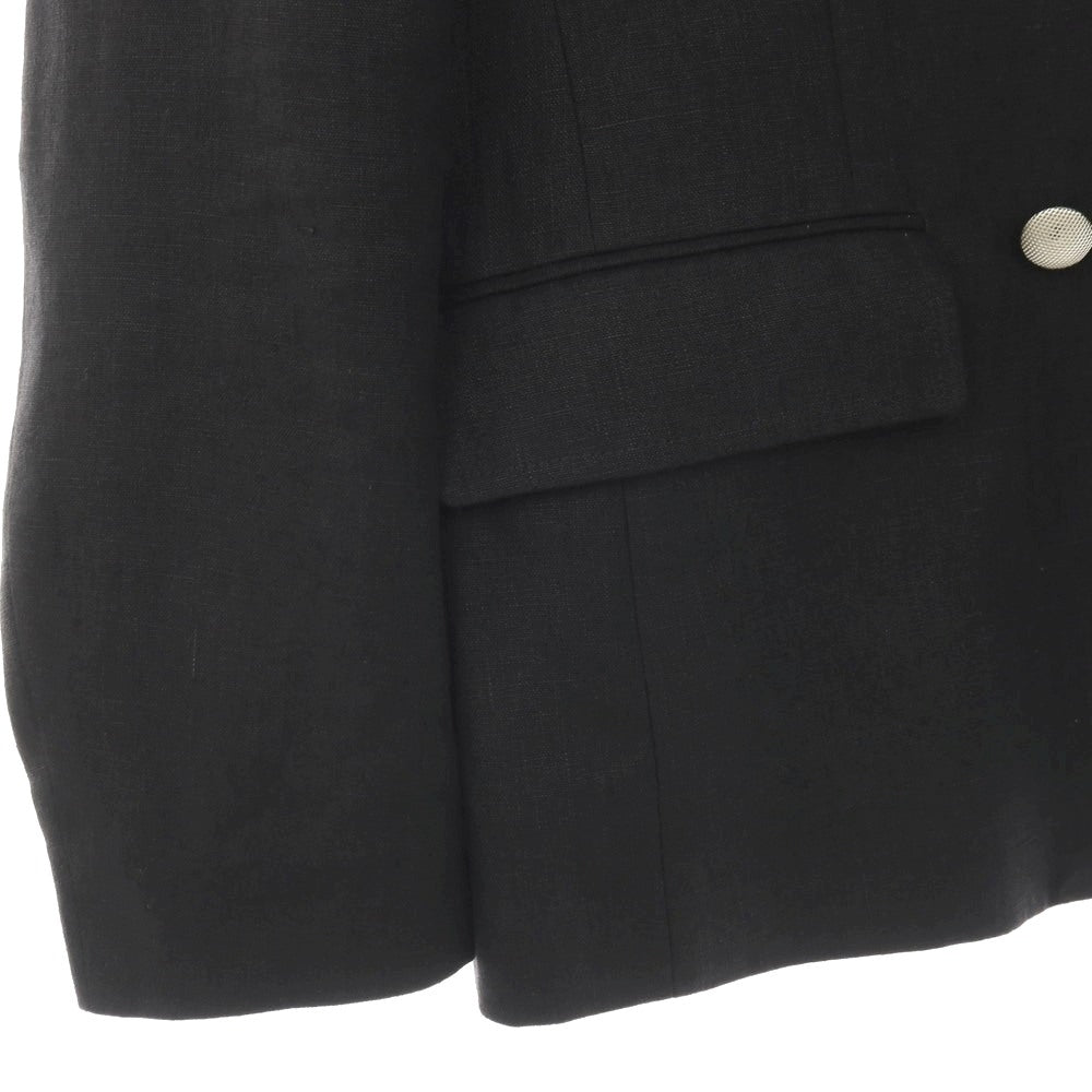 【中古】ラルディーニ LARDINI リネン ダブル6B テーラードジャケット ブラック【サイズ48 7REG】【 状態ランクA 】【 メンズ 】