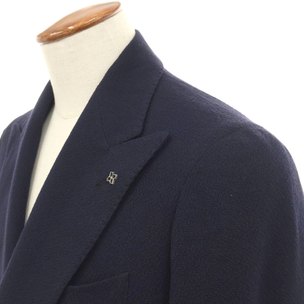 【中古】タリアトーレ TAGLIATORE ウール ダブル4つボタン テーラードジャケット ネイビー【サイズ48】【 状態ランクB 】【 メンズ 】