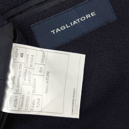 【中古】タリアトーレ TAGLIATORE ウール ダブル4つボタン テーラードジャケット ネイビー【サイズ48】【 状態ランクB 】【 メンズ 】